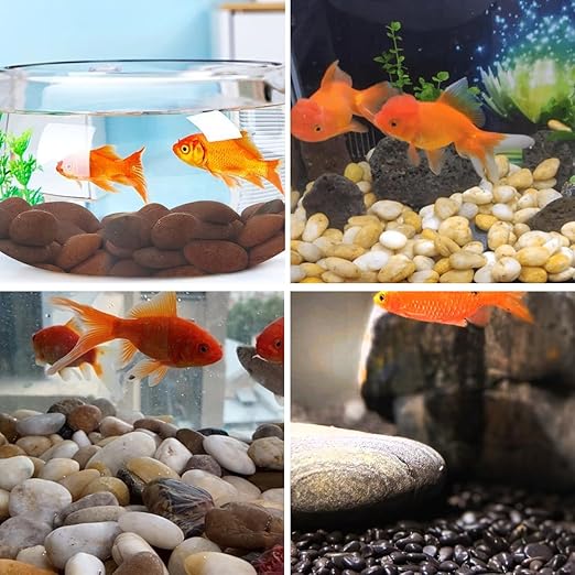 40lbs Red River Rocks for Landscaping, 2-3 Inch Natural Pebbles for Indoor Plants, High Polished Decorative Stones Garden Outdoor and Indoor DIY Vase Filler Fish Tank Aquariums