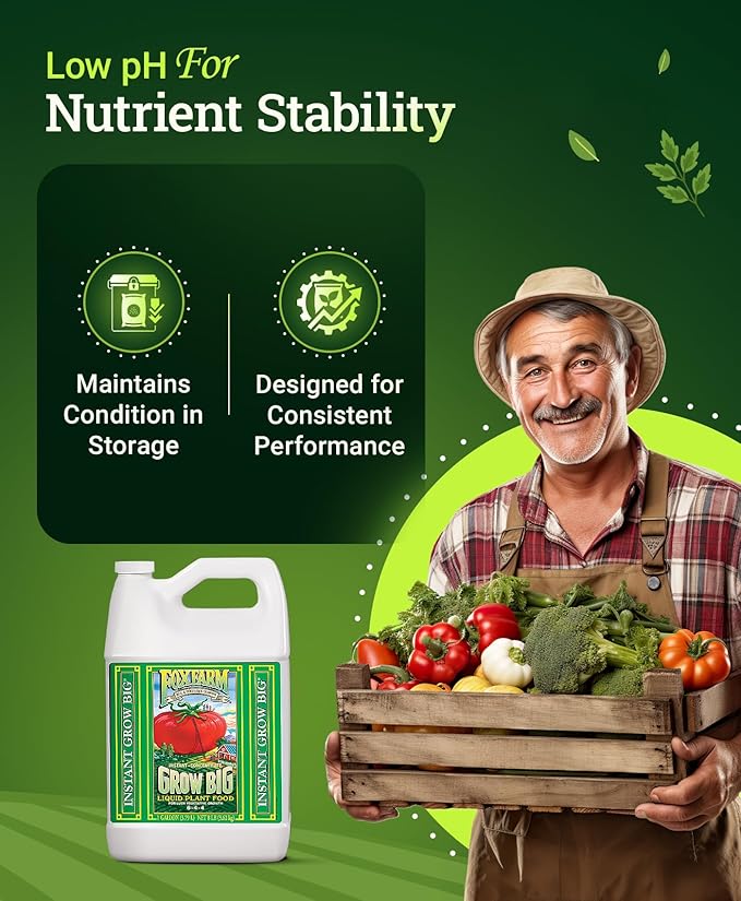 FoxFarm Grow Big Liquid Plant Food - Bloom Fertilizer for Flowers, Fruits, and Vegetables, Perfect for Indoor & Outdoor Potted Plants, NPK 6-4-4 (Gallon)