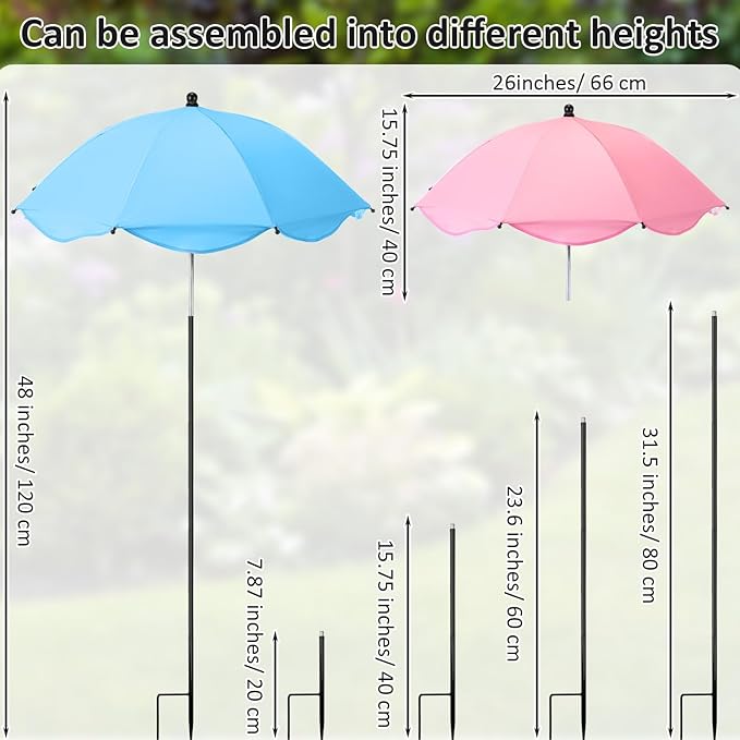 26 Inch Plant Umbrellas for Outdoor Plants Garden Umbrella Shade for Potted Plant, Garden Bed Flower Pot Provide Shade to ‌Defend Blazing Sun