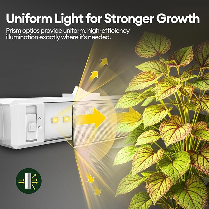 Plant Grow Light 1ft, Tunable Full Spectrum LED Grow Light Strips 28W (4 x 7W), T5 Growing Lamp for Indoor Plants, Greenhouse, High PPFD, 4-Pack