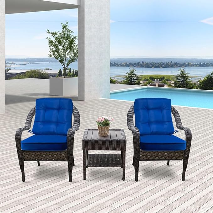 JMGBird Outdoor Chair Cushion, Patio Chair Cushion 19"x19" Outdoor Oushions for Patio Furniture