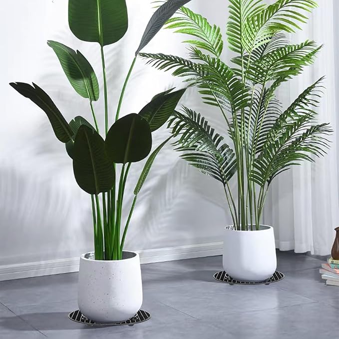 Yolev 8 Pcs Plants Pot Elevator,12 Inch Plastic Flower Plant Stands Patio & Deck Floor Protector,Plant Level Pot Elevator for Indoor Outdoor Garden Flower Floor Patio Deck from Damage and Rot