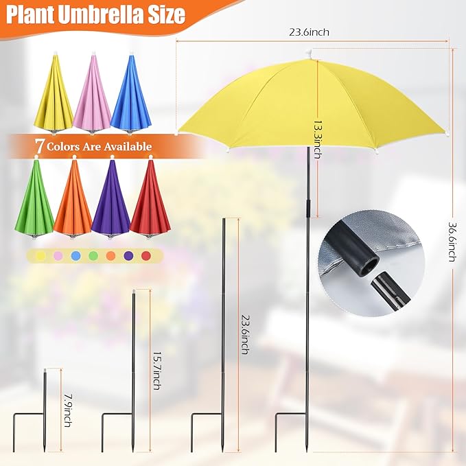 Plant Umbrellas for Outdoor Plants, Garden Umbrella Shade for Potted Plants and Garden Beds, Provide Shade to ‌Defend Plants From Blazing Sun