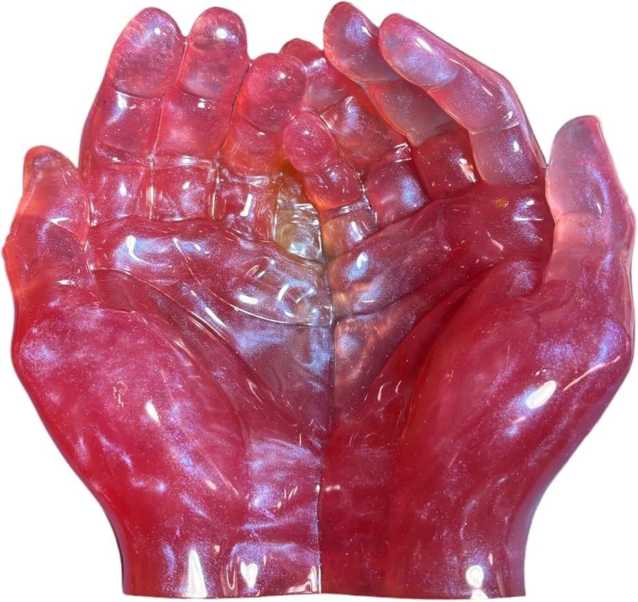 Generic Cupped hands planter/trinket holder (Pink)