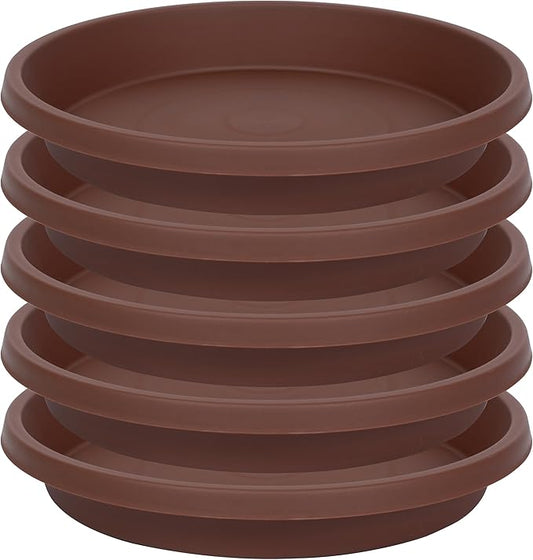 Plant Saucer Round 10 Inch Pack of 5 Thickened Plastic Drip Trays for Indoor Plants and Outdoor Pots