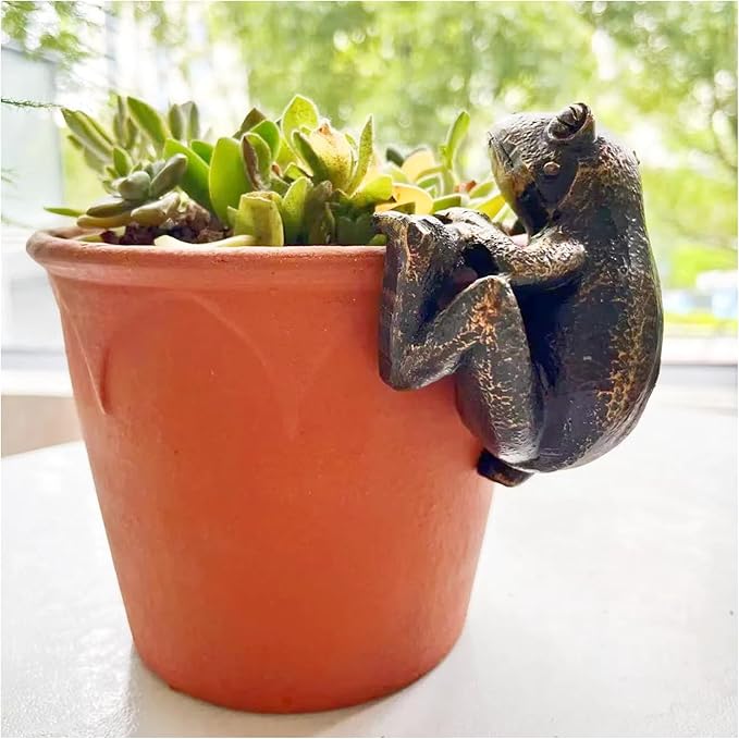 Plant Decorations for Pots,Frog Statues for Garden,Frog Garden Decor, for Family or Friends, It Can Make Your Flowerpot More Vibrant