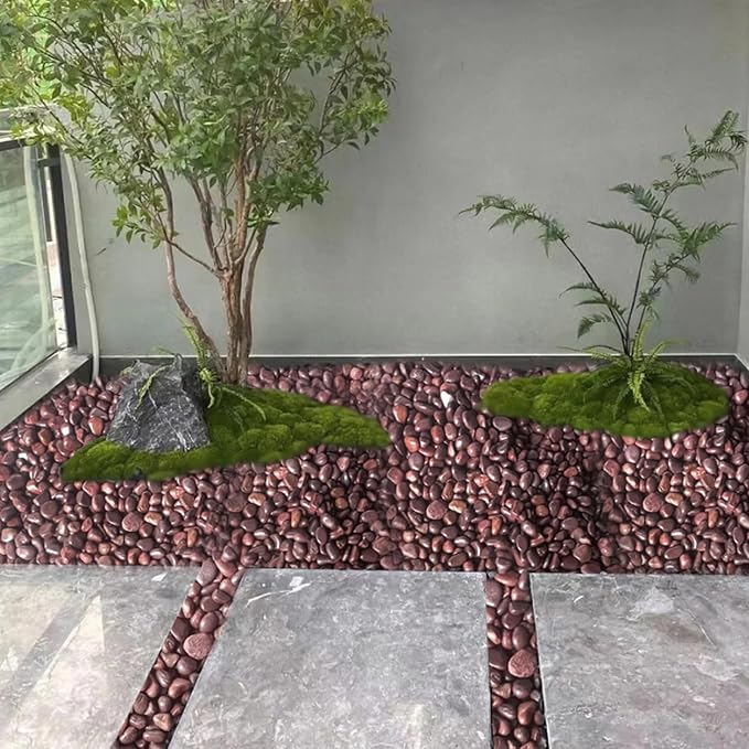 10 lbs Red River Rocks, 1-2 Inch Polished Pebbles for Indoor Plants, Decorative Rocks Stones for Landscaping, Vases, Aquariums, Fountains, Pathways, Backyard and Garden