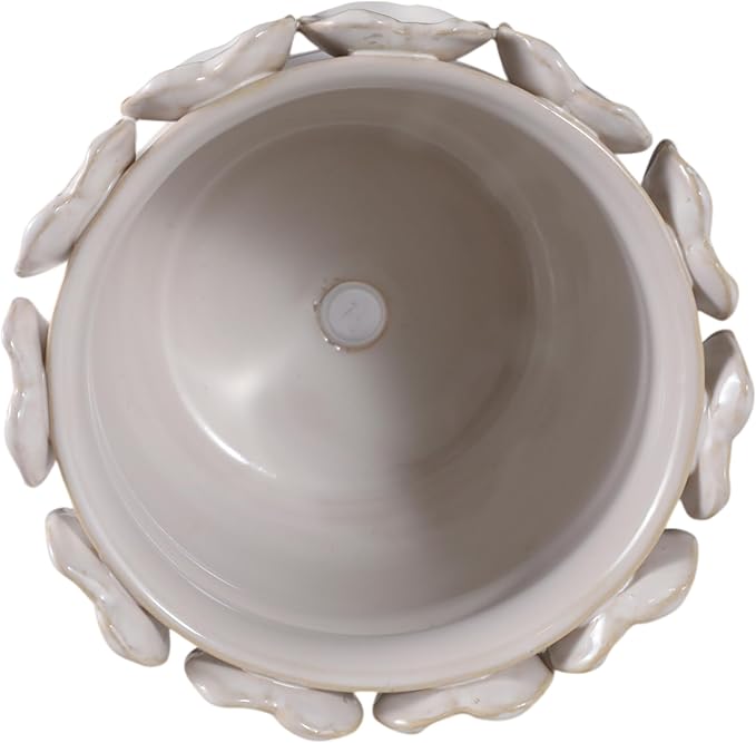 Sagebrook Home Ceramic Unique Decorative Planter for Indoor Greenery
