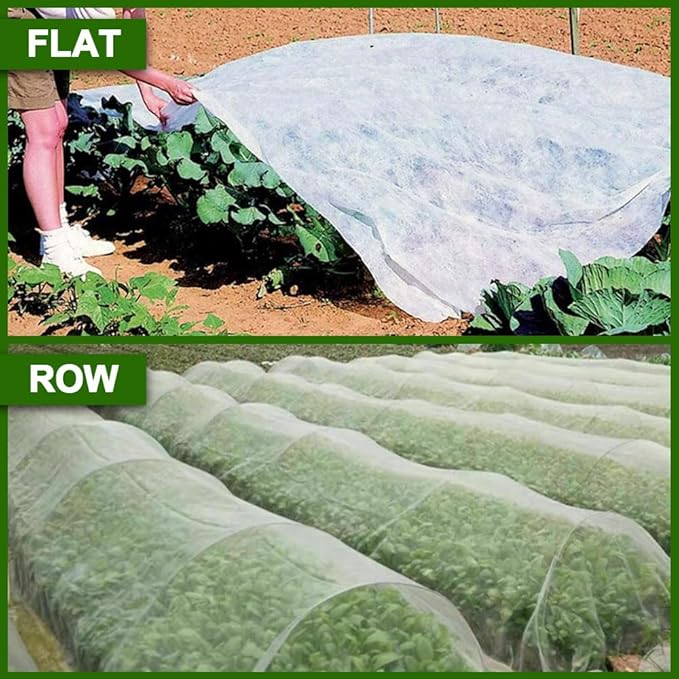 Floating Row Cover for Garden Plants 6.5 × 16.4 FT, 1.2oz Frost Protection Blanket for Cold Nights, Breathable Plant Cover for Spring Frost, Seedlings, Vegetables & Raised Beds