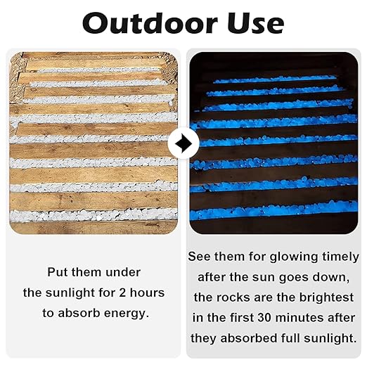 Glow in The Dark Rocks Outdoor, 200 pcs White Solar Rocks for Landscaping, Outdoor Decor Glow in The Dark Stones, Glowing Pebbles for Garden Backyard Patio Lawn Pond Fish Tank Aquarium Decor