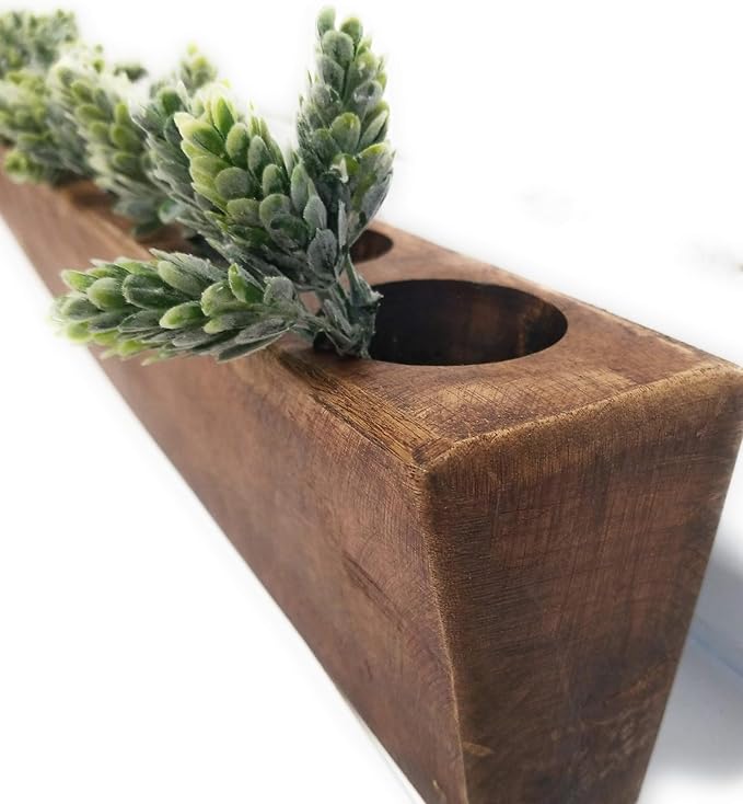Rustic Farmhouse Wooden Candle Holder- Sugar Mold Candle Holder- Succulent Planter (12 Hole)