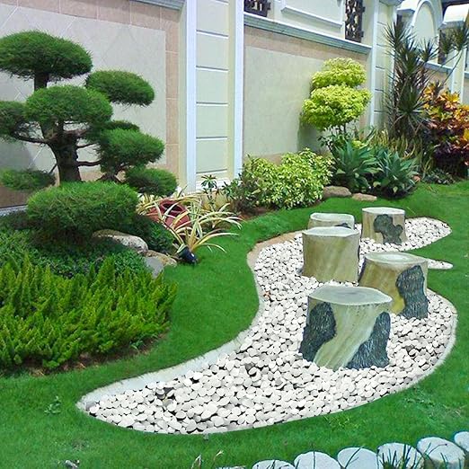 Glow in The Dark Rocks Outdoor, 500 pcs White Solar Rocks for Landscaping, Outdoor Decor Glow in The Dark Stones, Glowing Pebbles for Garden Backyard Patio Lawn Pond Fish Tank Aquarium Decor