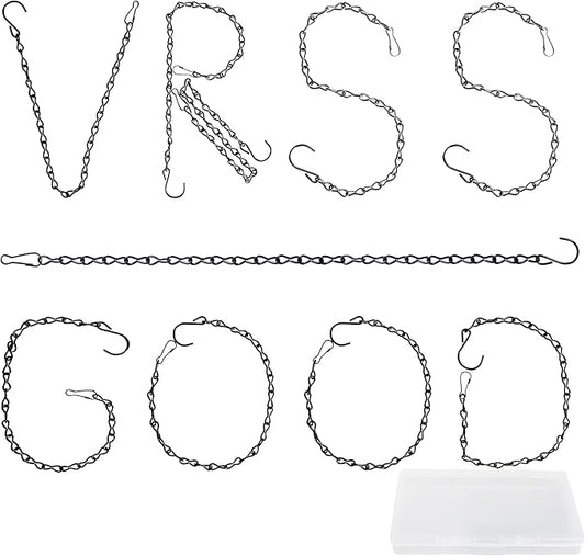 VRSS Hanging Chains for Hanging Planter Basket Bird Feeder Lanterns Ornaments Wind Chimes Billboards DIY Crafts (19 inch 10pcs)