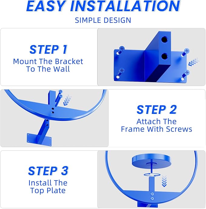 Plant Shelf, Hanging Frame Wall Decor Planters for Indoor Plants, Hanging Plant Holder for Living Room/Bathroom/Entryway/Garden, Garden Shears Included (Circle-Blue, 2pcs)