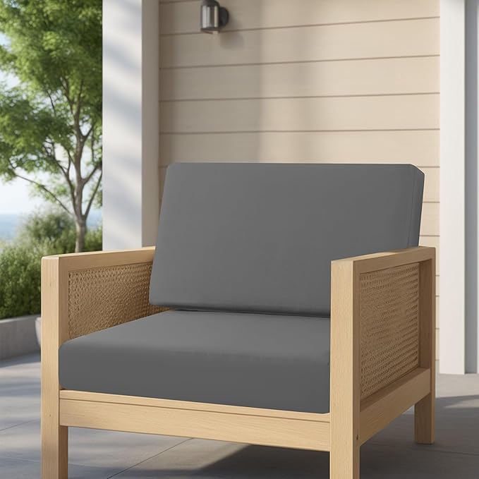 idee-home Outdoor Cushions for Patio Furniture, Outdoor Seat Cushions 28.5 x 28.5 Waterproof & Fade Resistant Couch Sofa Replacement Deep Couch Chair Cushion for Yard Garden Deck