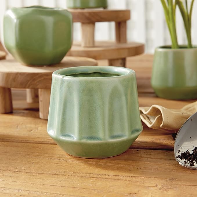 Napa Home & Garden DEZIE MINI POTS Set of 6 Green