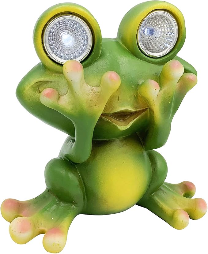 Solar Powered Frog Outdoor LED Garden Light Decor (See - NO)