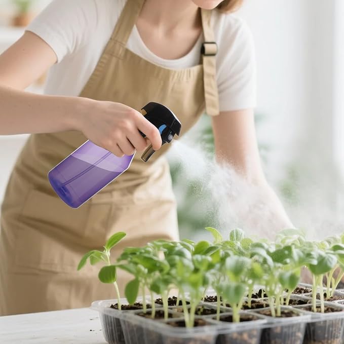 driew Plant Mister Spray Bottle, Plant Mister Water Spray Bottle for Plants Misting Bottle Water Fine Mist, Cleaning Solutions, Gardening, Indoor, Outdoor (Purple - 10oz)