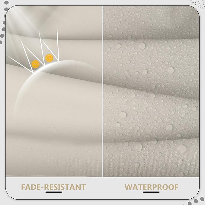 24" x 24" x 6" Outdoor Deep Seat Cushions Set - 2 Set Waterproof & Fade Resistant Patio Furniture Replacement Cushions, Non-Slip Outdoor Deep Cushions Fit Loveseats, Couches, Chairs, Sofas.