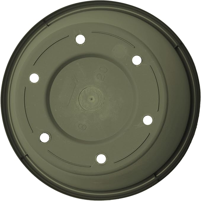Bloem Terra 6" Diameter Round Living Green Resin Planter Pot with Drainage Holes for Indoor and Outdoor Gardening