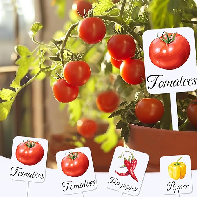 20Pcs Garden Signs for Vegetables 20 Styles Garden Markers for Vegetables Outdoor Garden Labels Markers Waterproof Reusable Plant Stakes Tags with Names for Vegetable Indoor Outdoor Decoration