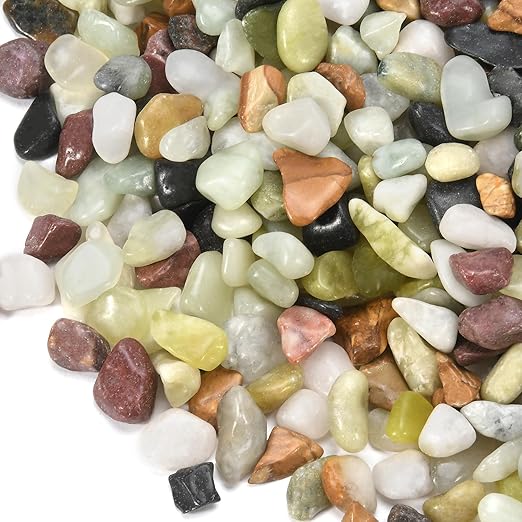 5 lb Pebbles for Indoor Plants, 3/8 Inch Decorative Rocks for Potted Plants, Natural Polished Pebbles for Vases, Succulent, Planters, Landscaping Drainage and Outdoor Gardening