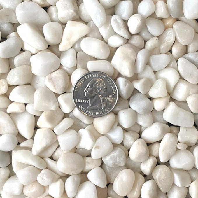 Midwest Hearth Decorative Polished White Pebbles 3/8" Gravel Size (10-lb Bag)
