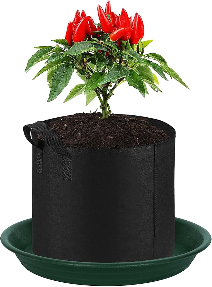 2 Pack Plant Saucer Drip Tray 9 10 inch, Plant Dishes Saucer Plastic Flower Planter Saucers and Drip Trays for Indoors Outdoors, Heavy Durable Plant Plate Water Catcher (10", Dark Green)