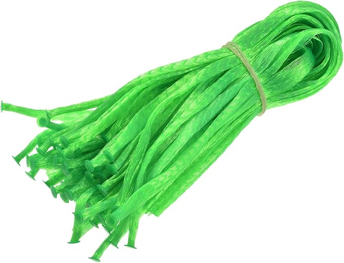 MECCANIXITY 100 Pack Watermelon Nets 13.78 Inch Hanging Melon Hammocks Reusable Fruit Net Bag for Garden Green