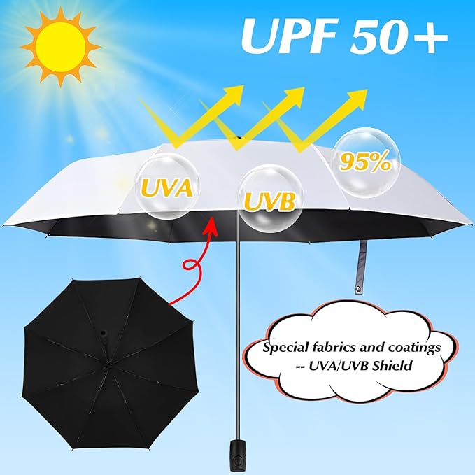 2 Pack Pool Shade Umbrella, 40" Adjustable Above Ground Pool Sunshade Canopy with Carry Bag,Patio Umbrella Use for Garden/PoolDeck/Backyard/Beach Chairs/Camp Trolley/Strollers/Golf Carts