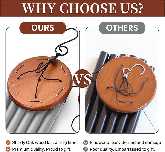 37 Inch Large Aluminum Wind Chimes Outdoor Zen Wind Chimes for Garden, Patio, Yard Decoration Classic Design with Wind Catc her Unisex Gift Idea for Birthday, Housewarming