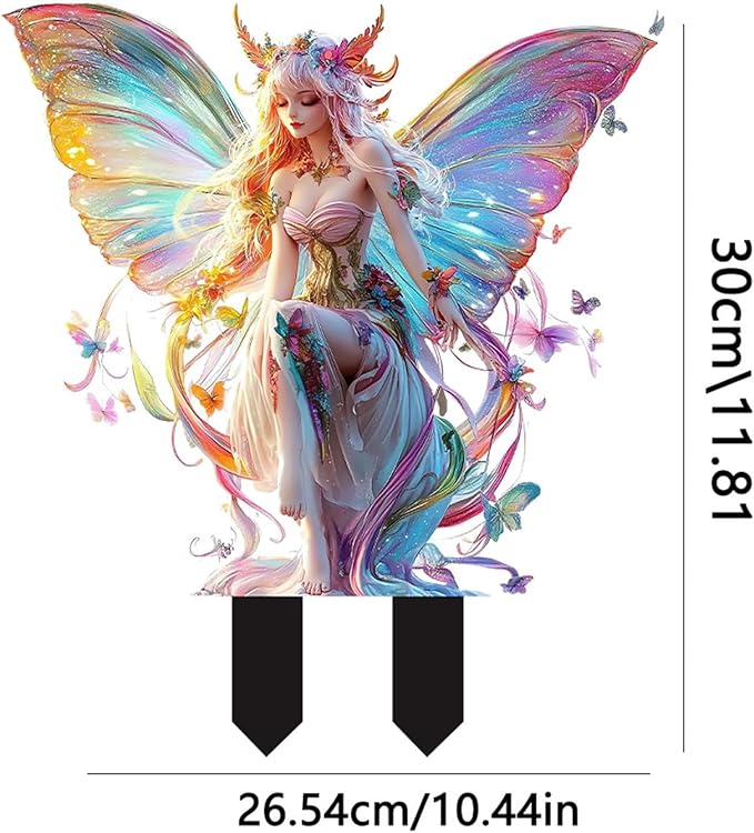 Bohemian Fairy Flower Pot Decor - Colorful Butterfly Elf Planter Pots for Home or Garden