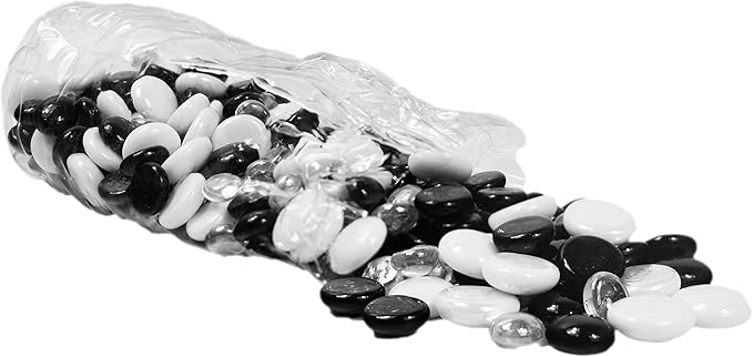84 Ounces of Decorative Stones Perfect for Aquariums, Vase Fillers, Table Scatter, Scrapbooking and Much More! Beautiful Gems! (Panacea Tuxedo Gems)