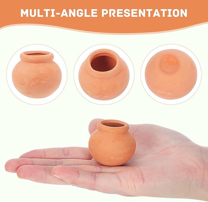 Mini Clay Pots 6Pcs Mini Terracotta Clay Pots Pottery Planter Flower Cotta ature Terre for DIY Garden Dollhouse