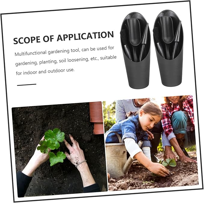 GALPADA 2Sets Gardening Tools for Succulent Planting Durable Accessories for Potted Plants Window Boxes and Garden Care Includes Scooper Transplanter and Cleaning Brush