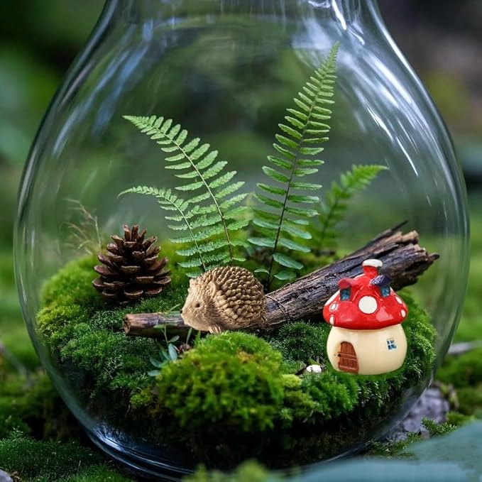 8 Pcs Mushroom Decor, Resin Fairy Garden Decorations for Indoor Outdoor, Terrarium Ornaments, Miniature House Plants Accessories