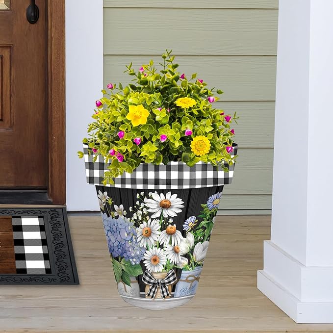 Briarwood Lane Summer Planter 14" x 15" x 15" Crated Mason Jars Large for Summer Planter