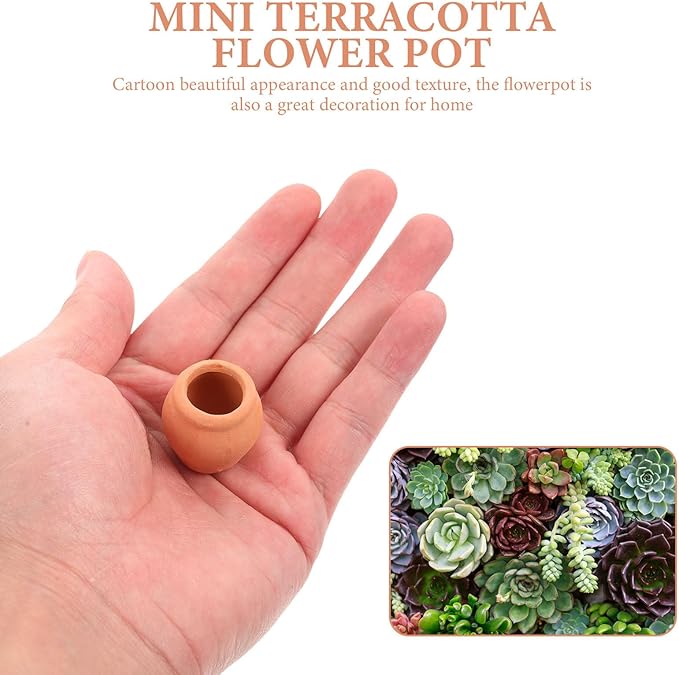GANAZONO Mini Ceramic Planter Pots Set of 16 Small Succulent Flower Pots for Indoor Desk Balcony Garden Decor
