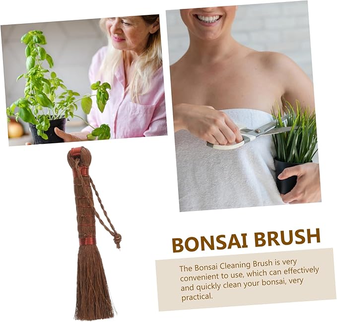 Bonsai Cleaning Brush Handheld Palm Broom for Flowerpot Maintenance Durable Garden Tool for Dust Removal Convenient Bonsai Care Accessory