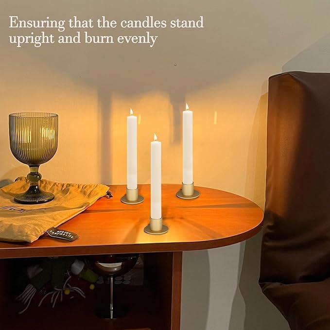 Candle Holder 4 Psc, Taper Candle Holders, Candlestick Holders, Gold Metal Candle Holders