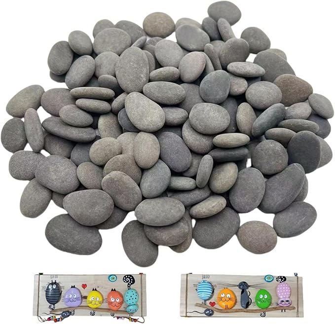 CYLHCM 100PCS Tiny Painting Rocks,DIY Pebble for Painting Detail-Painting Smooth Surface Stones,Arts,Crafts, Garden,0.6 to 1.0 inches,Hand Picked Rocks for Painting