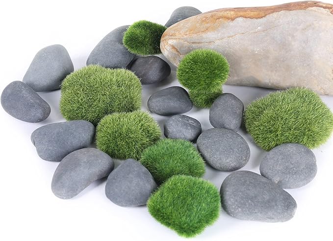 20LB Stones Pebbles River Rocks, 100% Natural Hand-Picked Premium Decorative Pebbles, Ideal for Garden Landscaping, Home Decor, Aquariums, Painting, Crafting and Gifts (Black, 20 Pounds)