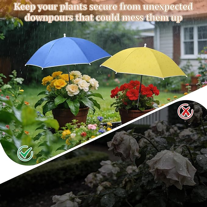Plant Umbrellas for Outdoor Plants, Garden Umbrella Shade for Potted Plants and Garden Beds, Provide Shade to ‌Defend Plants From Blazing Sun