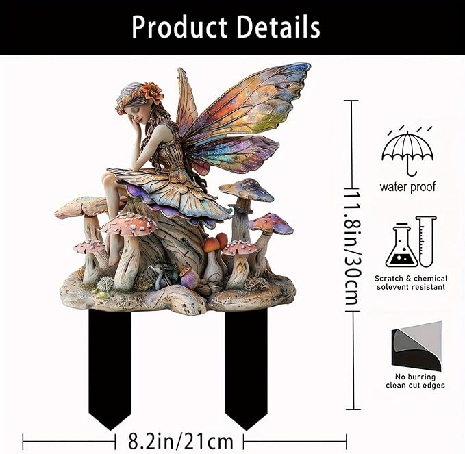Bohemian Fairy Flower Pot Decoration, Planter Pots Decor, Garden Accessories for Home or Garden (Sleeping Elf-3)