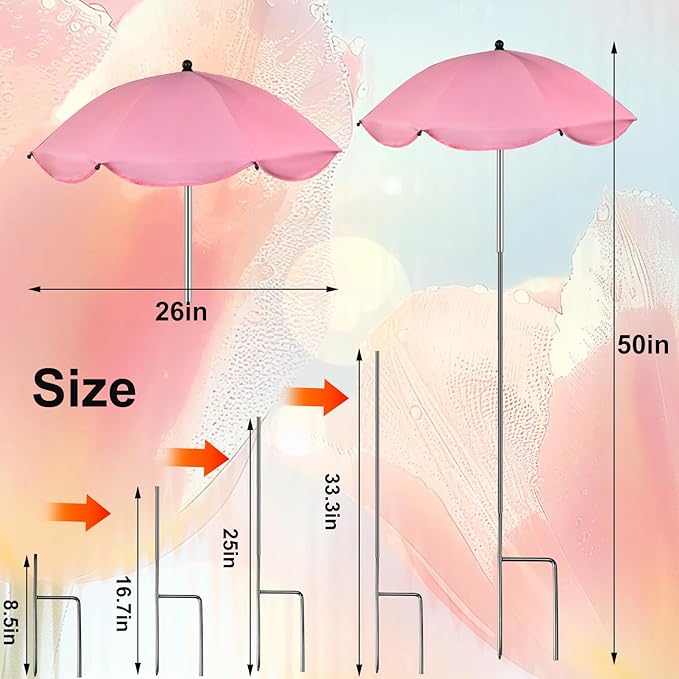 Plant Umbrellas for Outdoor Plants, Adjustable Garden Shade Umbrella Larger Size Plants Shade Cover Umbrella Sun Protection for Potted Plants Garden Beds from Direct Sunlight