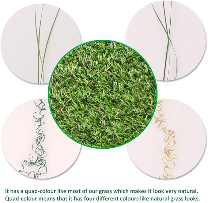 Realistic Artificial Grass Turf Lawn- 10FTX47FT(470 Square FT),1.38inch Height Indoor Outdoor Rug Garden Lawn Landscape Synthetic Grass Mat