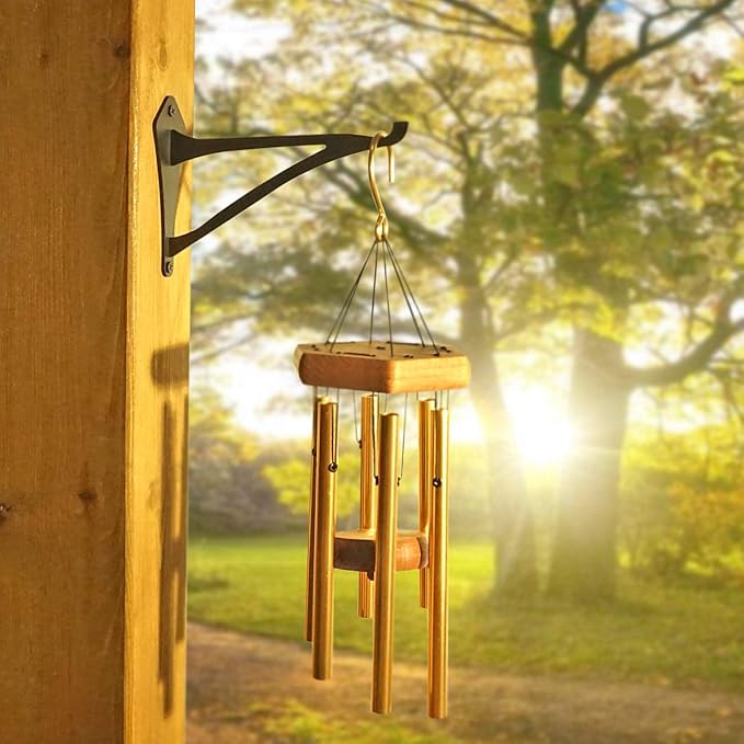 2 Piece 8-Inch Outdoor Decorative Iron Lantern Hooks for Wall Hanging Hummingbird Feeder Windchime Plant Hanger, Black