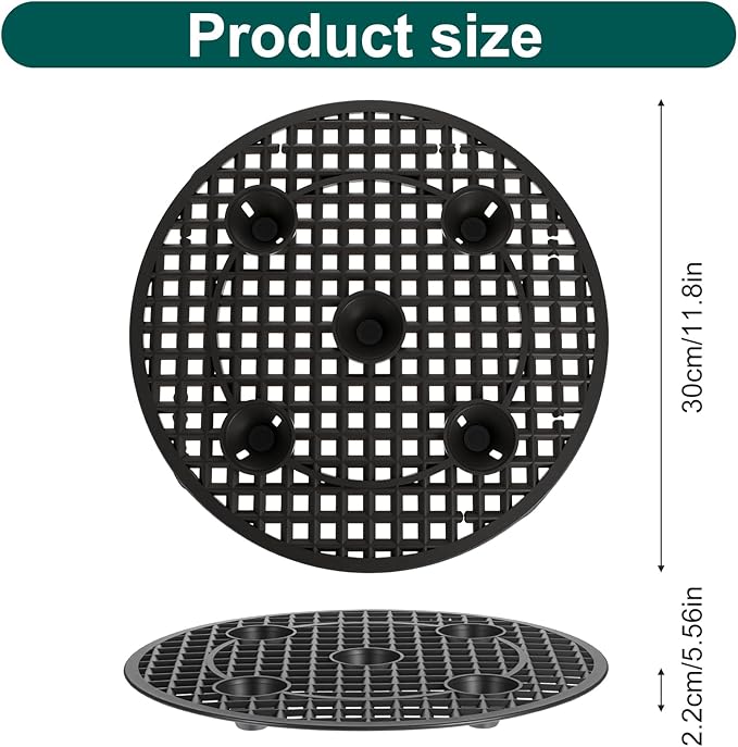 Yolev 8 Pcs Plants Pot Elevator,12 Inch Plastic Flower Plant Stands Patio & Deck Floor Protector,Plant Level Pot Elevator for Indoor Outdoor Garden Flower Floor Patio Deck from Damage and Rot