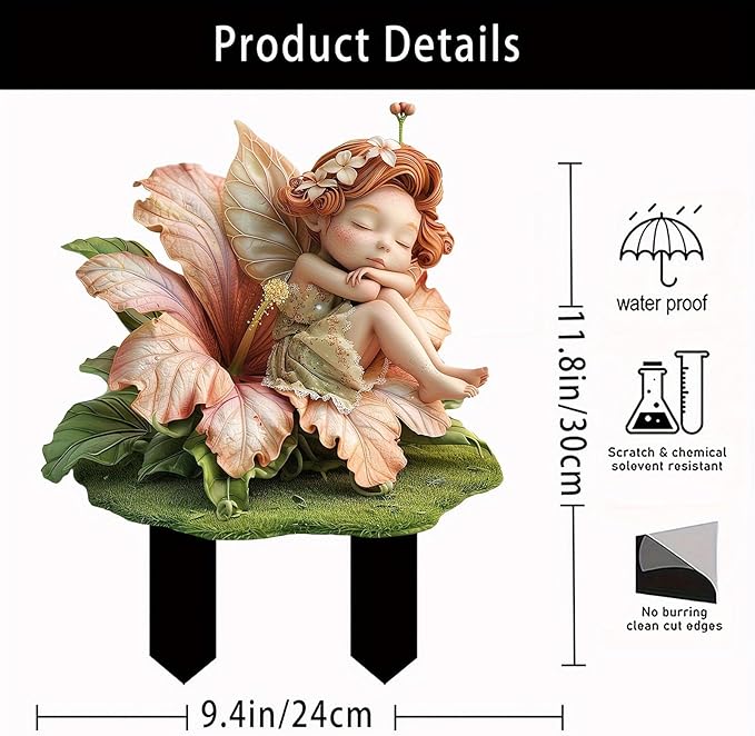 Sleeping Elf Bohemian Flower Pot Decor - Fairy Planter Pots for Home or Garden