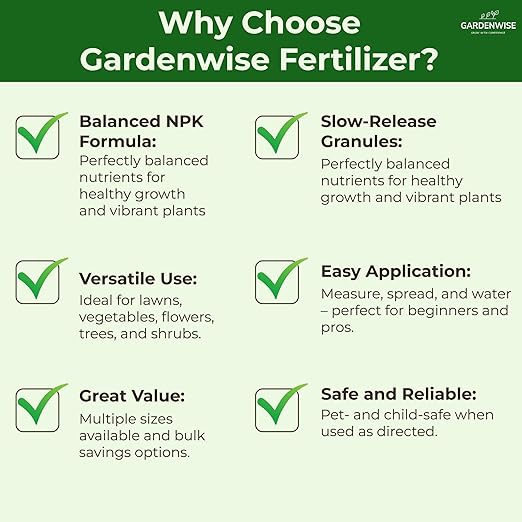 10-10-10 Plant Fertilizer Slow Release - 10 10 10 All Purpose Granular Garden Fertilizer for Vegetables, Tomato, Arborvitae, Shrubs, Rose, Flowers, Fruit, Fig Trees (2 QUARTS)